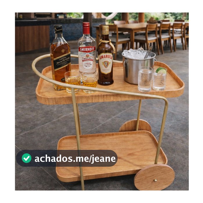 Carrinho bar cinamomo. VOCÊ ESCOLHE A COR - Adega estilosa e elegante para sua sala de jantar. SOB ENCOMENDA
