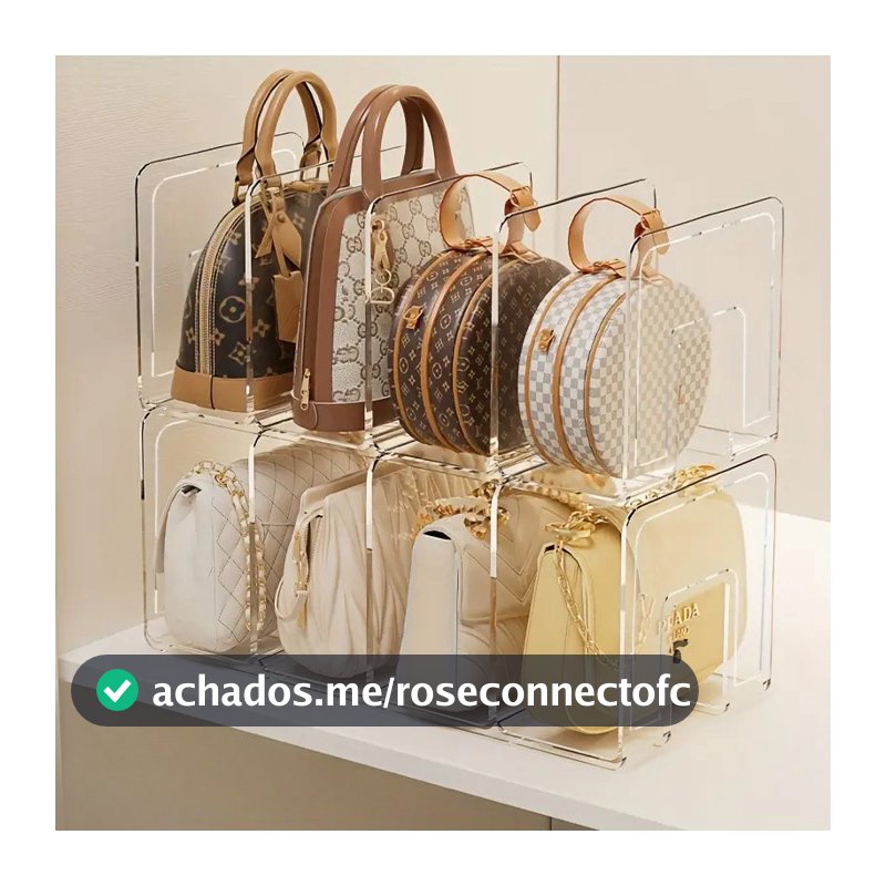 Organizador Acrilico Escritorio Estante Sala Multiuso Livros Bolsa Clutch Carteira Paramount