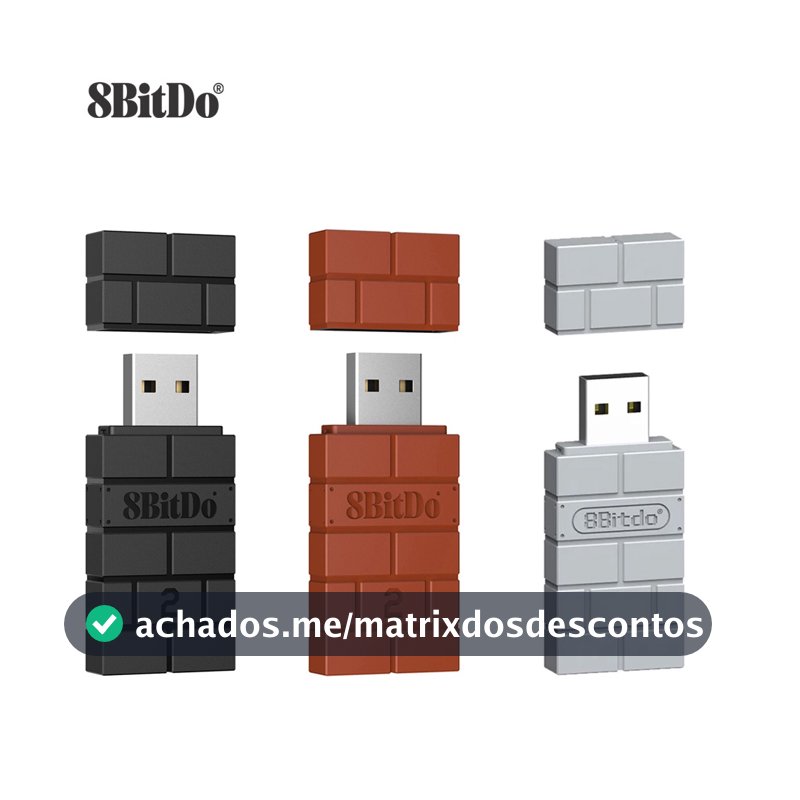 8Bitdo USB Sem Fio Bluetooth Adaptador Receptor Para Windows Mac Nintendo Switch PS1 Xbox one PS3 PS4 PS5 Controlador