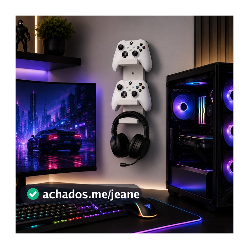 Suporte De Parede Para Contrele De Video Game Ps5 Xbox One Organize seu Setup e Cuide dos Seus Controles