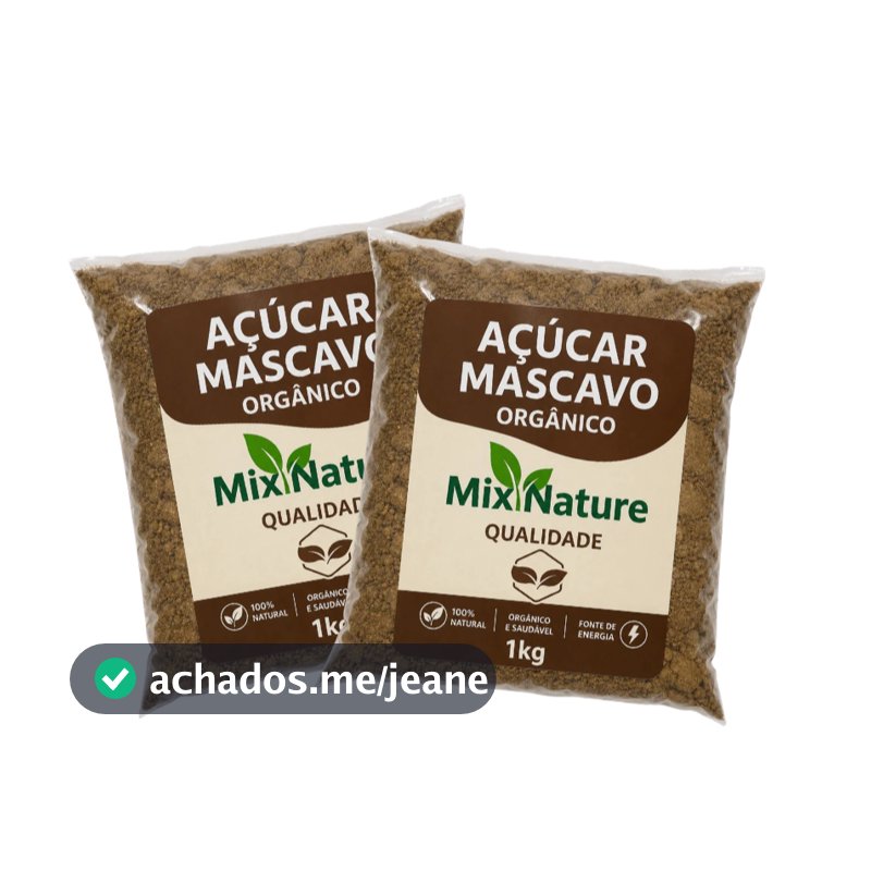 Açúcar Mascavo Premium 100% Natural Alta Qualidade 100% Puro Gourmet