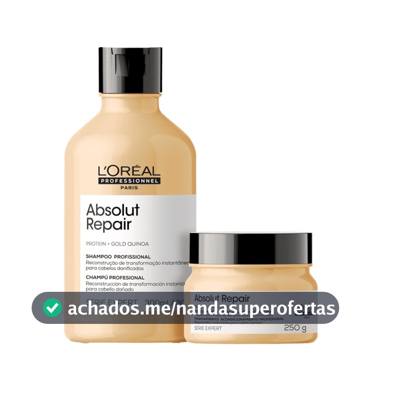 Kit Loréal Profissionnel Absolut Repair Shampoo e Máscara