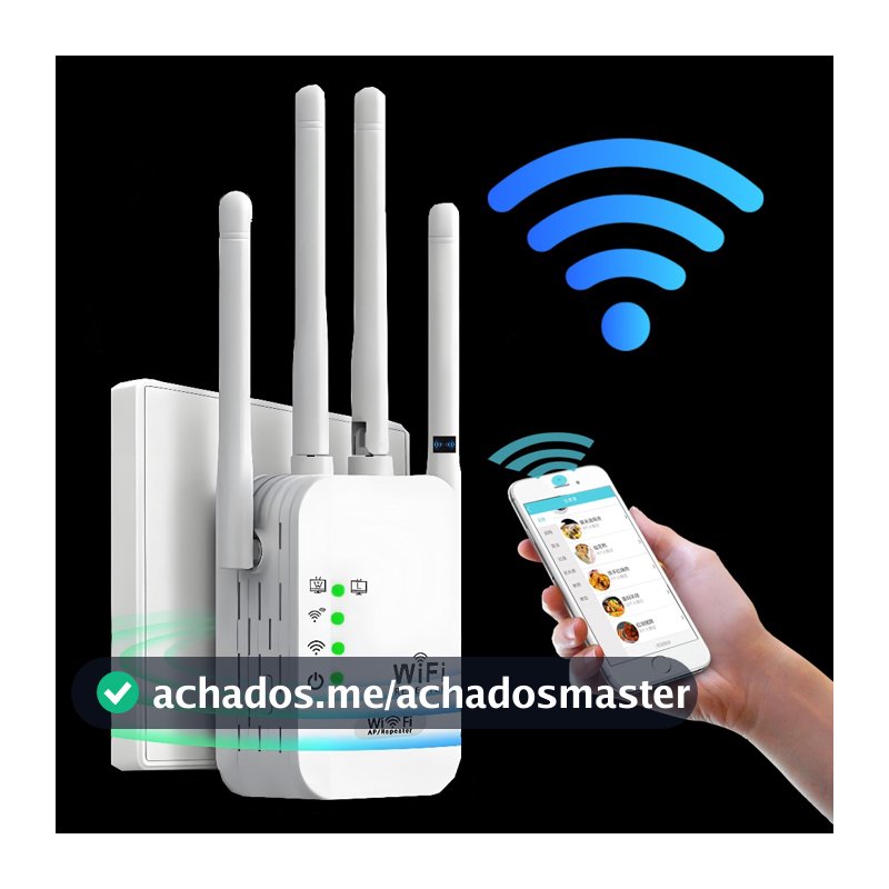 Amplificador de sinal Wi-Fi repetidor e roteador sem fio rede sem fio através da parede Dupla pressão/2.4G - G8