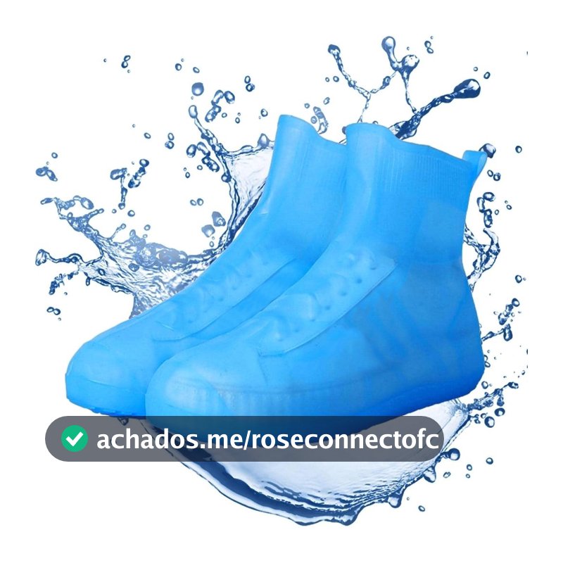 Capa De Chuva Em Silicone Reutilizável Para Sapato Antiderrapante Cano Alto Impermeável - A770