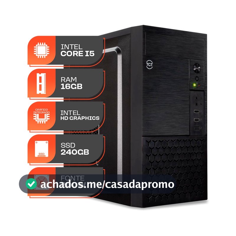 Computador Home Essential S, Intel Core I5, 16GB DE RAM, SSD 240GB