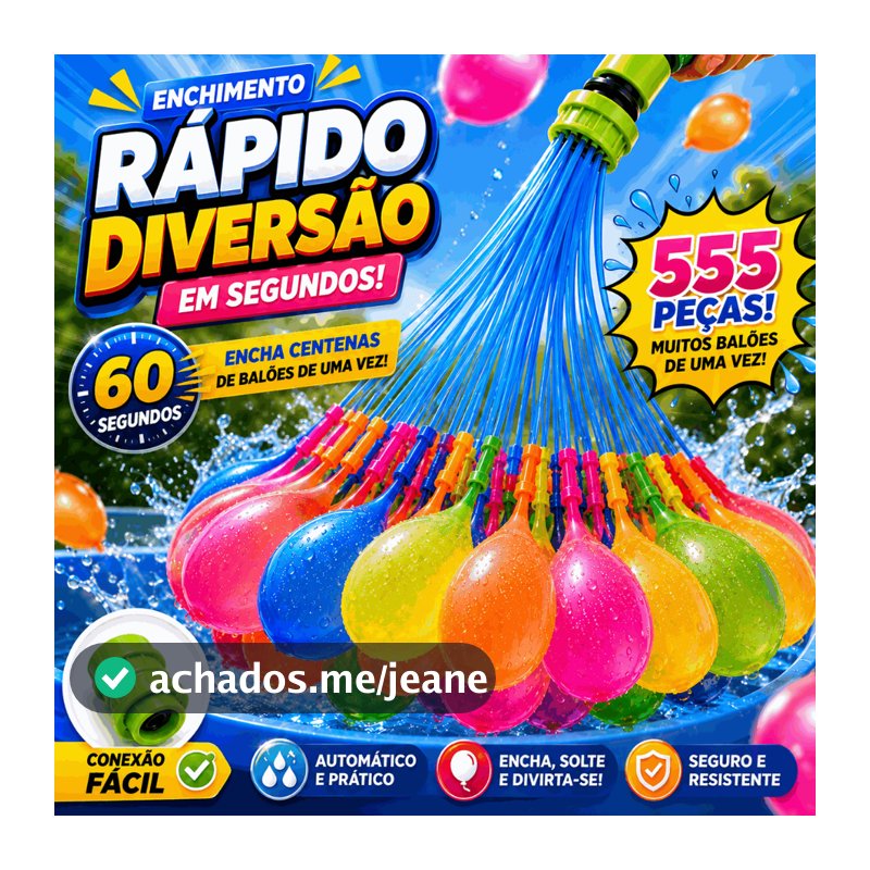 Kit 111/222/333/444/555 Balão De Água Guerra De Bexiga Splash Ball Pacotes c/111 Bexigas Cada -AGUIA