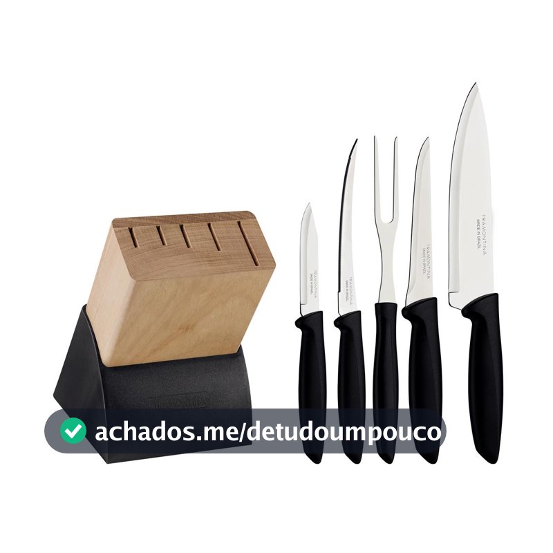 Jogo De Facas Cozinha Gourmet Cepo 6 Pçs Plenus Tramontina
