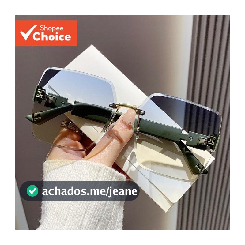 Óculos De Sol Da Moda Unisex Retro Square H WordTrend Shades Para Homens/Mulheres
