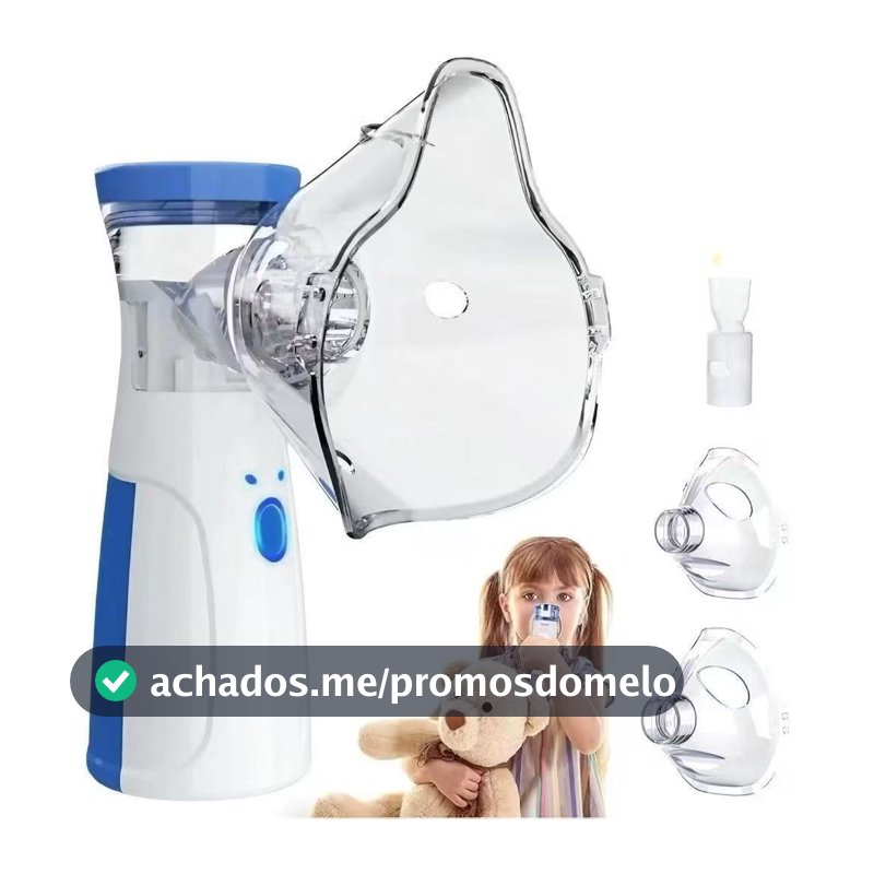 AIQUE Nebulizador Portátil Mini Inalador Silencioso Ultra-sônico Automático para Adultos e Crianças