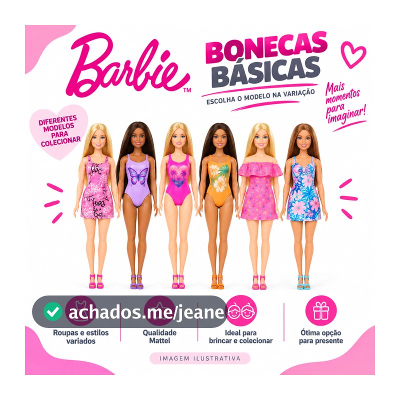Boneca Barbie Básica Mattel — Escolha o Modelo