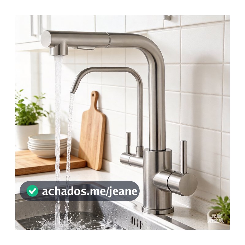 Torneira Cozinha Gourmet Inox Escovada Com Saída De Filtro Yesop