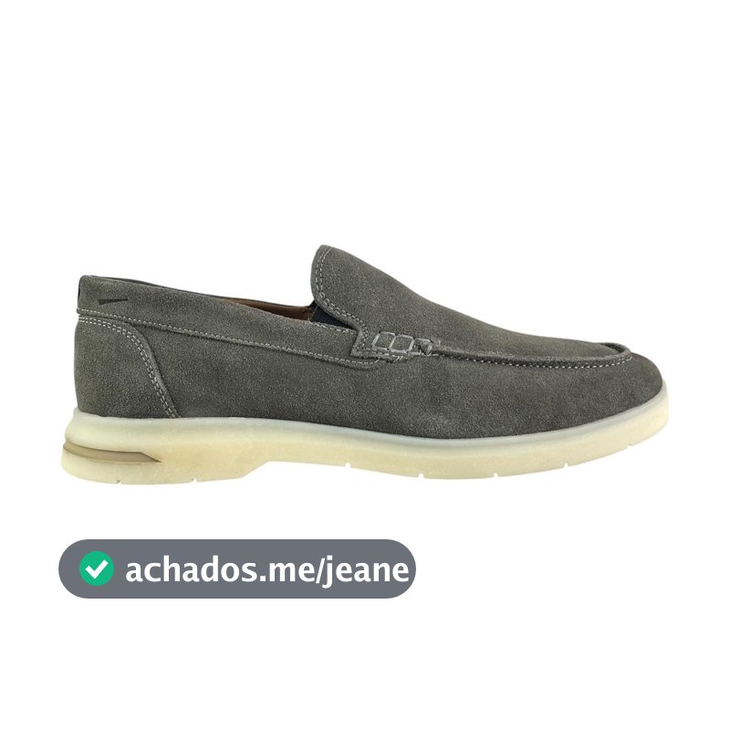 Mocassim Masculino Ferracini Malta Plus Denim em Camurça Casual Confortável e Estiloso