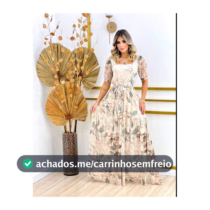 vestido moda evangélica decote cuadrado otimo caimento sen bojo tamanho unico veste do 38 ao 44