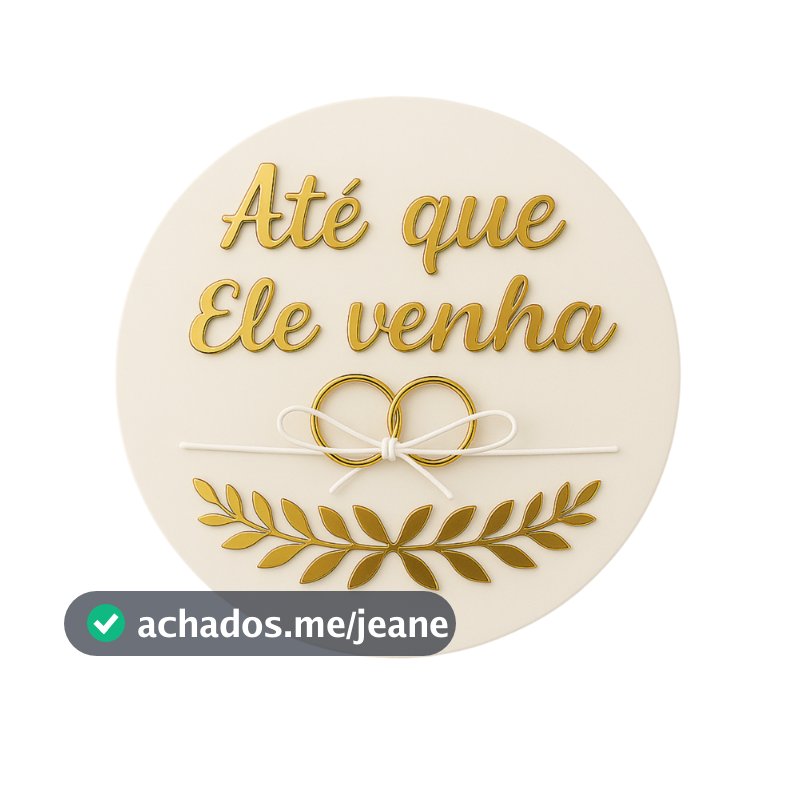 Porta Aliança Casamento Acrílico Branco e Dourado espelhado Pajem Daminha Cerimônia Igreja