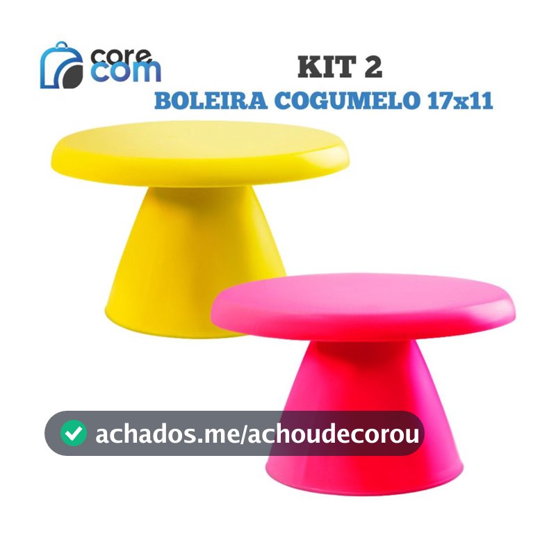 Kit 2 Boleira Cogumelo (17x11 cm) - Várias Cores