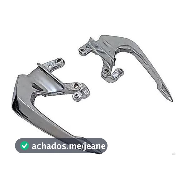 ALCA TRASEIRA TITAN 160 ALUMINIO CROMADA POLIDO PAR MEGA MOTO