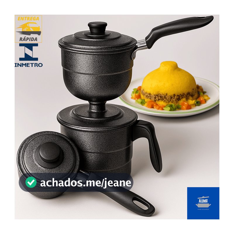 Cuscuzeira a Vapor - Prático e Durável 2 Cumbucas