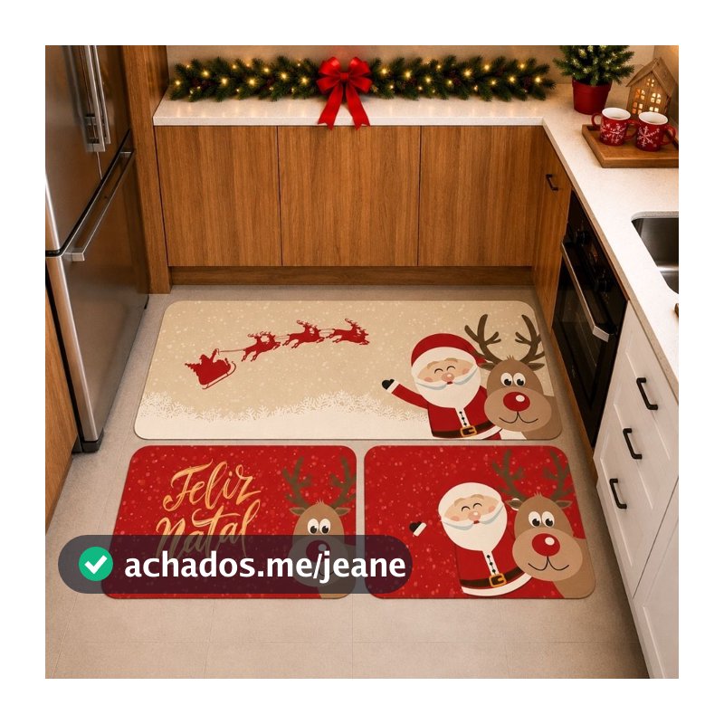 Tapetes de Cozinha 3 Peças COLEÇÃO DE NATAL! - ENVIO RÁPIDO!!