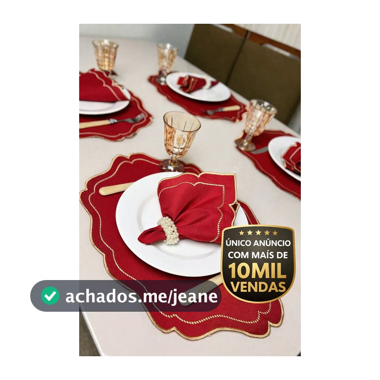 Kit Jogo Americano 8 Pçs Souplats Mesa De 4 Lugares Mesa Posta Porta Guardanapo Supla Sousplat