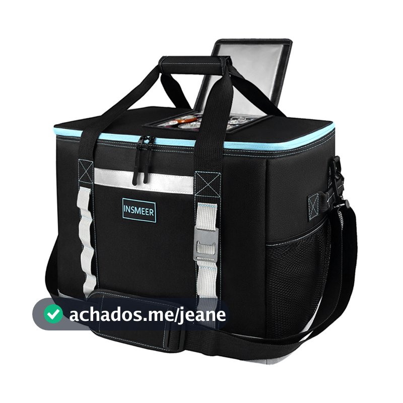 INSMEER Bolsa Térmica 48 L/64 Latas Abertura Superior Cooler Termico Cerveja Caixa Trmica  Praia