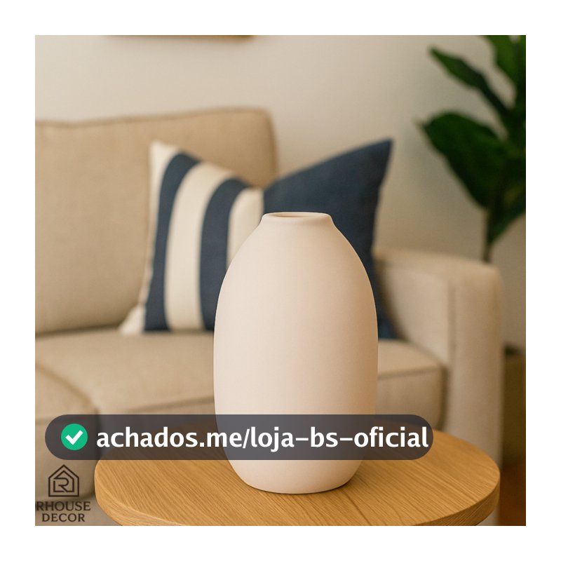 Enfeite Vaso de Cerâmica para Decoração de Sala Casa 14cm