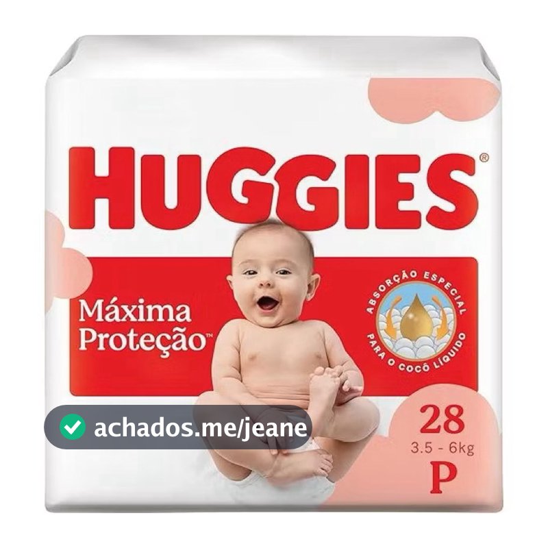 Fralda Descartáveis Huggies Máxima Proteção | P | M | G | XG | XXG