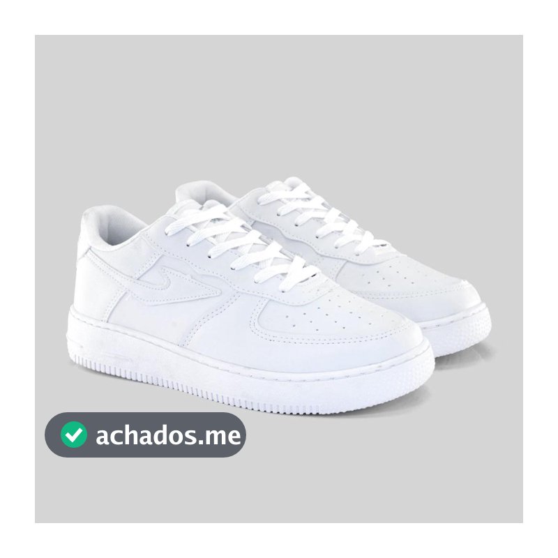 NEW NOVO TENIS INCRIVEL MODELO PARA REVEILLON TODO BRANCO LINDO DIRETO DA FABRICA PROMOCAO