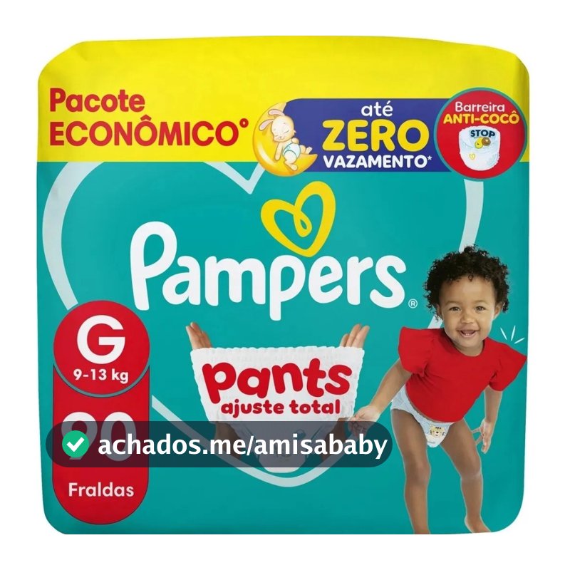 Fralda Pampers Pants Ajuste Total - G 90 Unidades