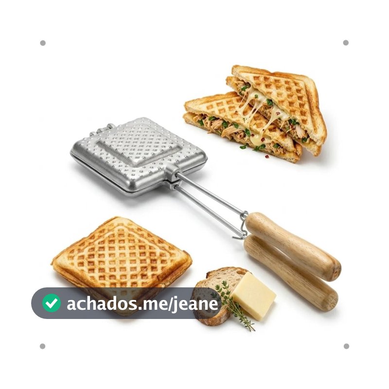Sanduicheira Forma Fogão Alumínio Fundido Queijo Quente Misto Bauru Pão Tostadeira Tostex Baurutex