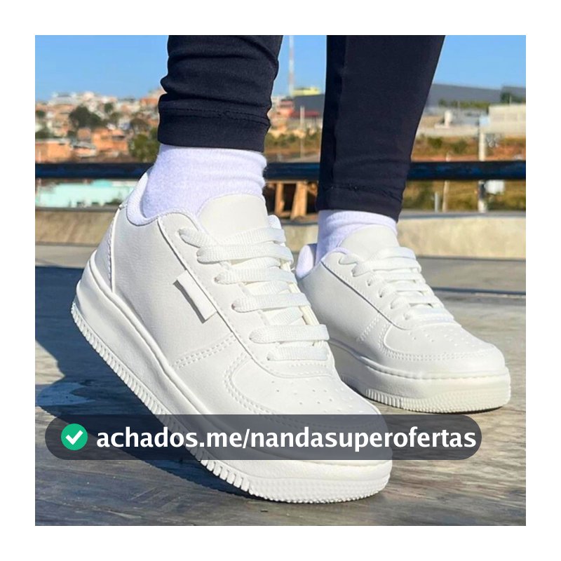 Tênis Casual Branco Feminino Masculino Conforto Premium Academia Original