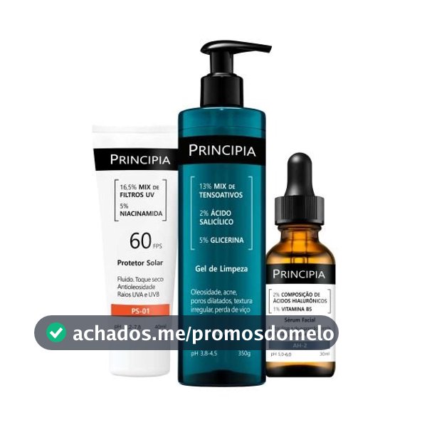 Kit Trio Limpeza, Hidratação e Proteção Solar GL + AH + PS