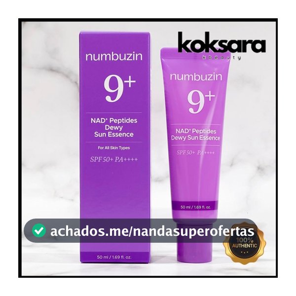 NUMBUZIN No.9 NAD+ Peptides Dewy Sun Essence SPF50+ PA++++