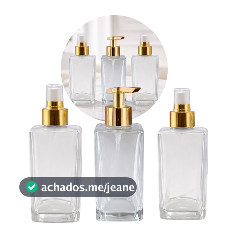 Kit de 03 Frascos Lunar com Home Spray e Sabonete liquido ou Alcool ou