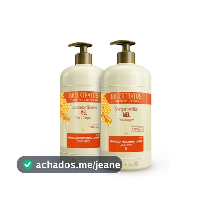 Kit Bio Extratus Mel Nutritivo (Shampoo e Condicionador - 1L)
