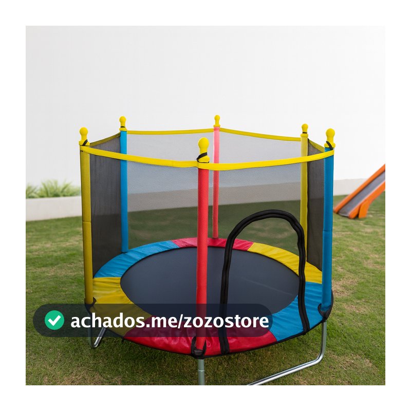 Pula Pula Cama Elástica Infantil Trampolim Playground Desmontável Eloria 1,20 altura X 1,40 largura x 1,40 diâmetro