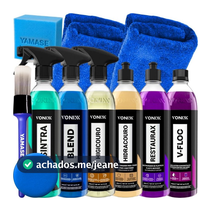 Kit Lavagem Automotiva Completa Profissional Produtos Vonixx