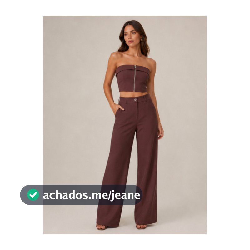 Conjunto Social TOMARA QUE CAIA CALÇA PANTALONA Alfaiataria Feminino bom Festas, Eventos e Encontros