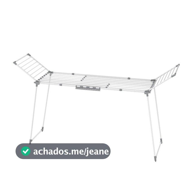 Varal de Chão King Extensível em Aço 2,23m Branco Bel
