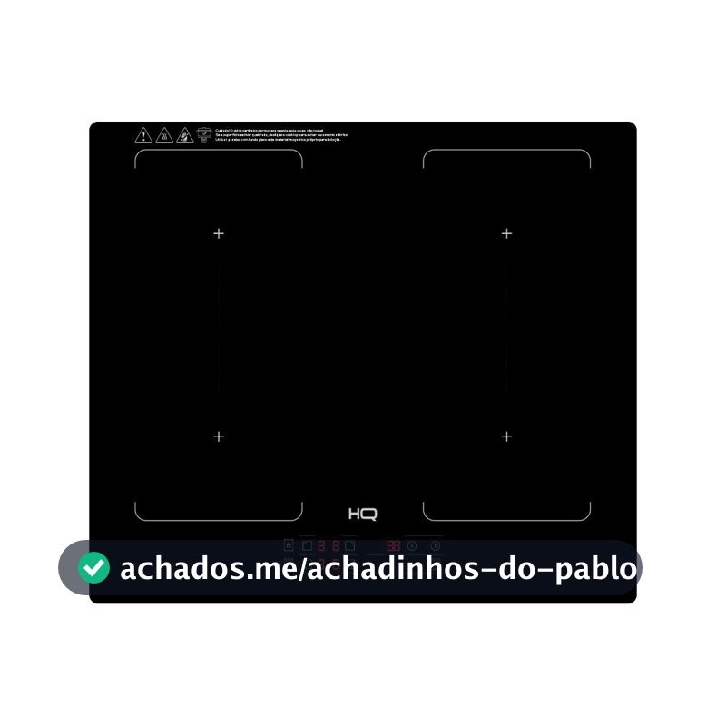 Cooktop De Indução Embutir HQ 4 Bocas Painel Touch Free Zone Preto 7000W HQ-IDE7004FZ 220V