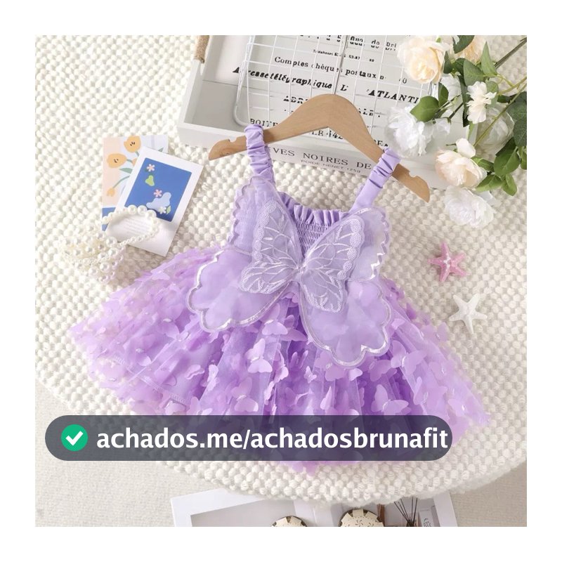 Vestido bebê menina borboleta brilhante do jardim na Aniversário  estilo festa
