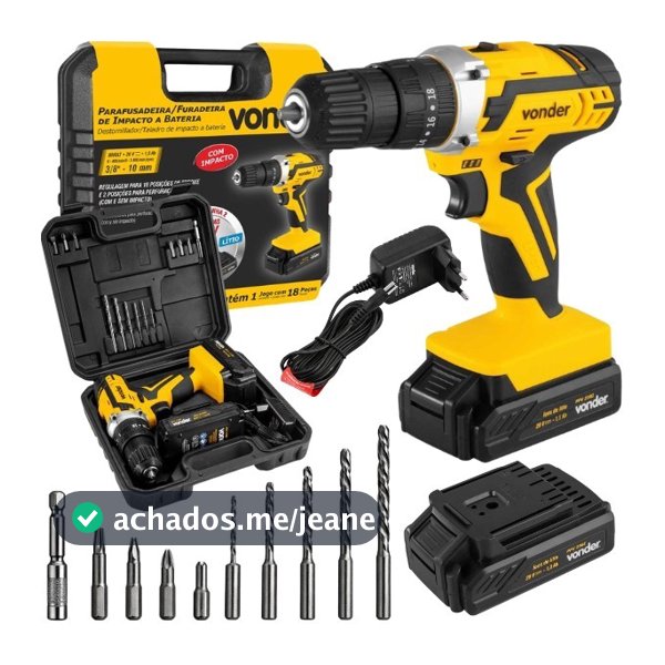 Parafusadeira De Impacto 2 Bat e Maleta 20V PFV238I Vonder