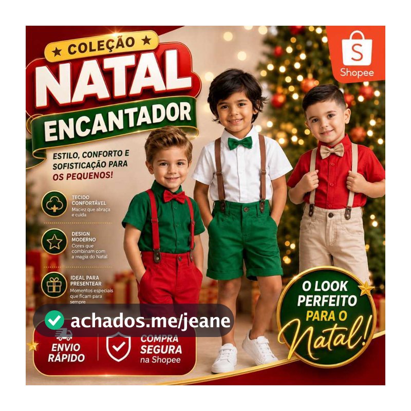 Roupa de menino para Natal. Conjunto social de bebê para Natal