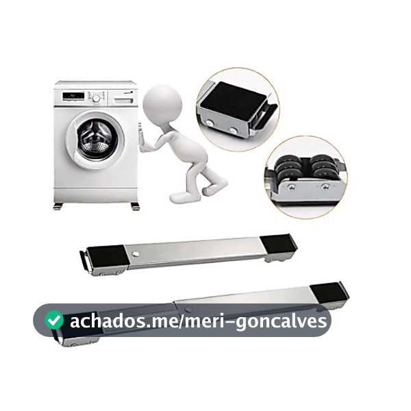Suporte C/ Rodinhas P/ Lava-louças geradeira até 200kg Ajustável ase De Geladeira