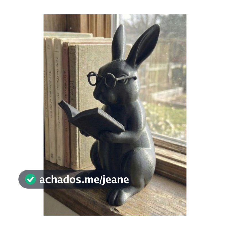 Escultura Decorativa Coelho 23 cm | Estilo Farmhouse, Luxo e Minimalista