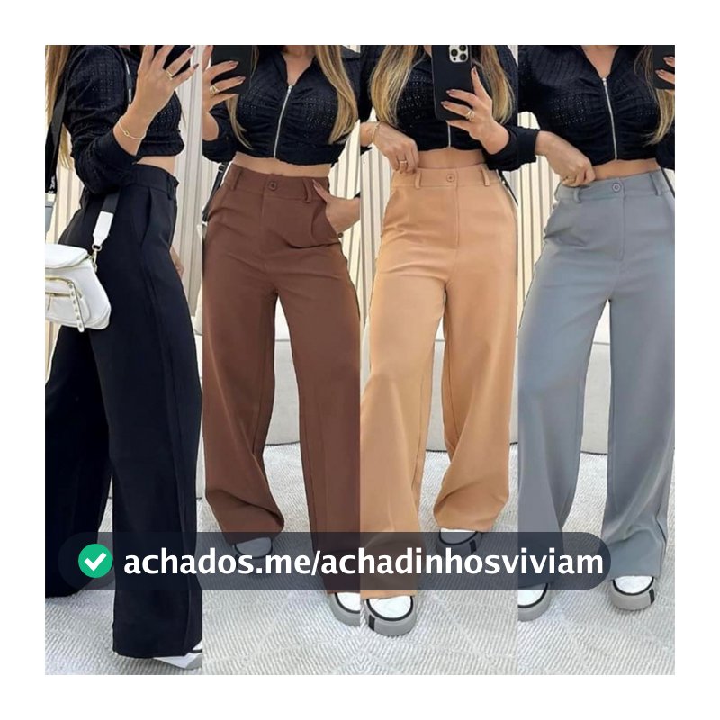Calça Pantalona Alfaiataria Premium Com Bolso PROMOÇÃO