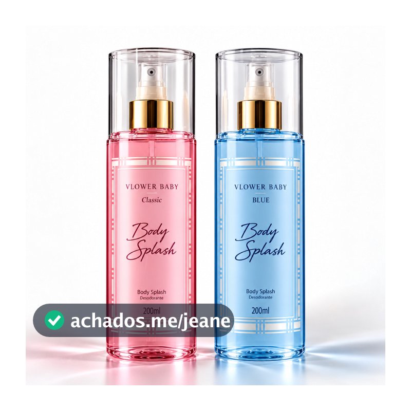 Kit 2 Geovana Baby Body Splash 200ml - Fragancia Frescor e Glamour VLOWER