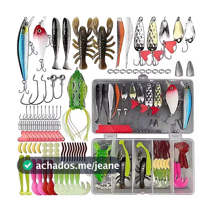 🎣 Kit 104/137 Iscas Artificiais - Meia Água com Anzol Duplo | Iscas Realistas para Pesca de Truta e Peixes