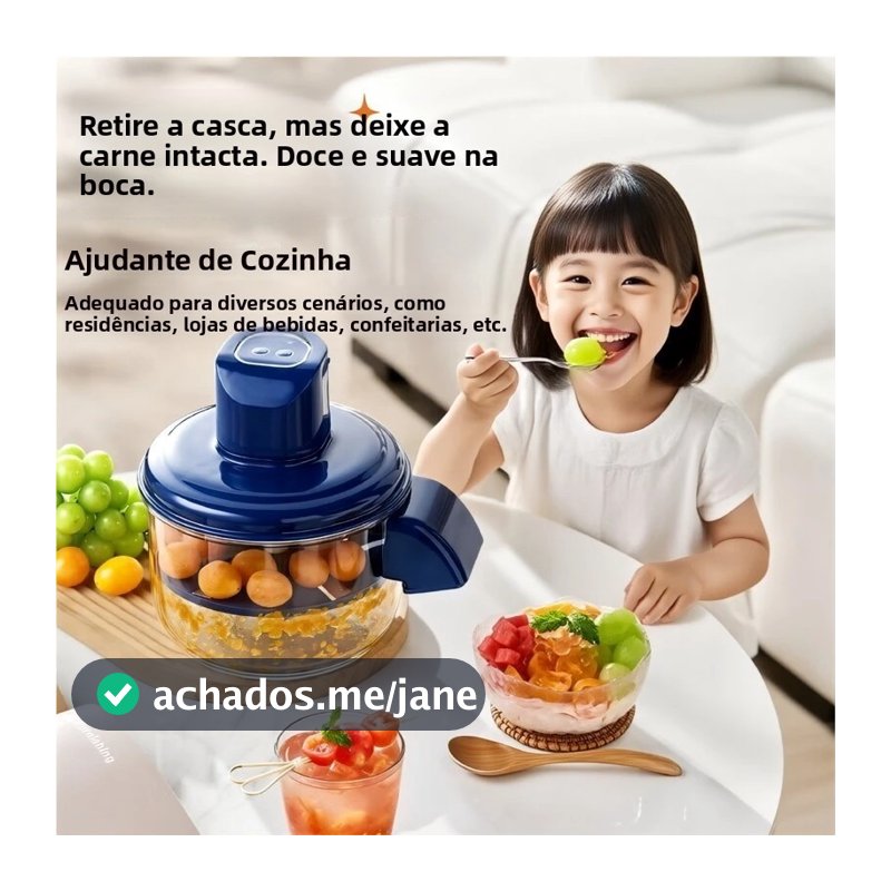 Descascador Elétrico Automático para Uvas, Tomates, Alho e Frutas Delicadas,Uso doméstico na cozinha