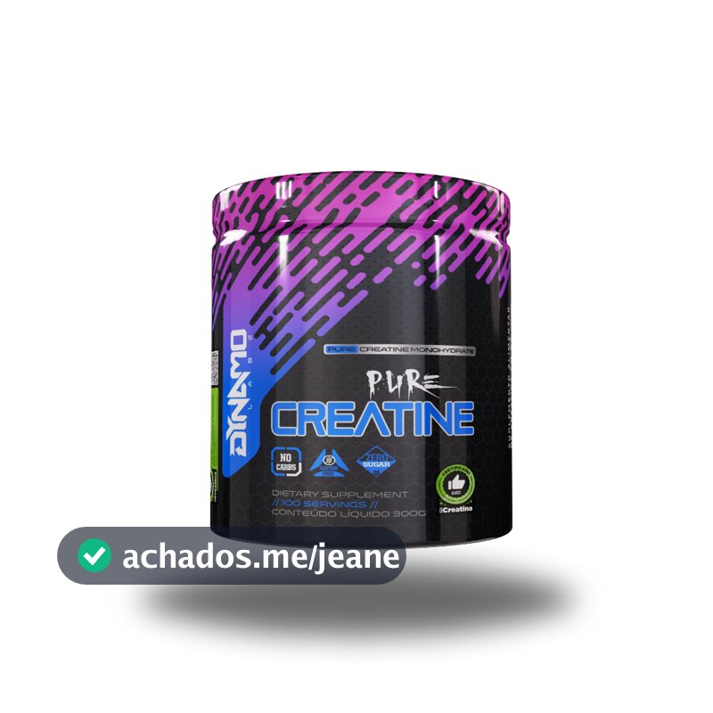 Creatina 100% Pura com QR e Laudo 100% Pureza Dynamo Labz