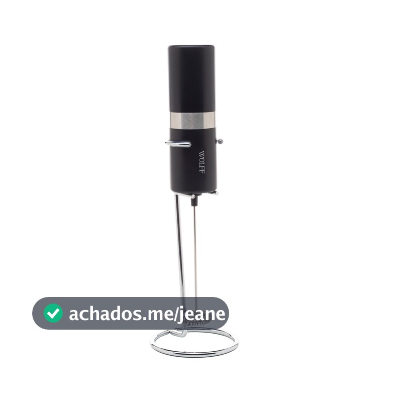 Mixer para Bebidas de Aço Inox e Plástico com Suporte - Wolff
